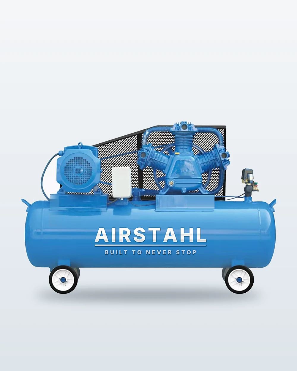 Série E — compresseurs à piston sur cuve AIRSTAHL — photo provisoire